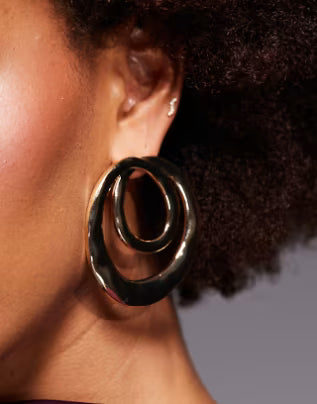 ALDO gleema spiral statement earrings in gold