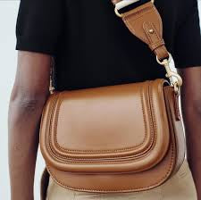 Zara Brown faux leather crossbody bag
