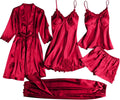 5 Piece Satin Pyjamas Set