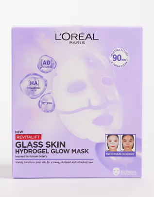 L'Oreal Revitalift Filler Glass Skin Hydrogel Glow Mask 4 Mask