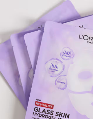 L'Oreal Revitalift Filler Glass Skin Hydrogel Glow Mask 4 Mask