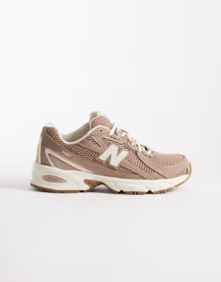 New Balance 740 suede trainers in brown