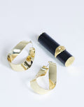 Topshop Charlotte twisted hoop earring in gold tone